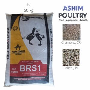BRS1 pakan ayam pedaging, pakan ayam grower 1 zak - PL Pellet