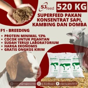 Pakan Konsentrat Sapi, Kambing, Domba Tinggi Nutrisi SUPERFEED- 520 kg